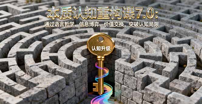 本质认知重构课7.0：通过语言哲学、信息博弈、价值交换，突破认知局限-拾涧工坊