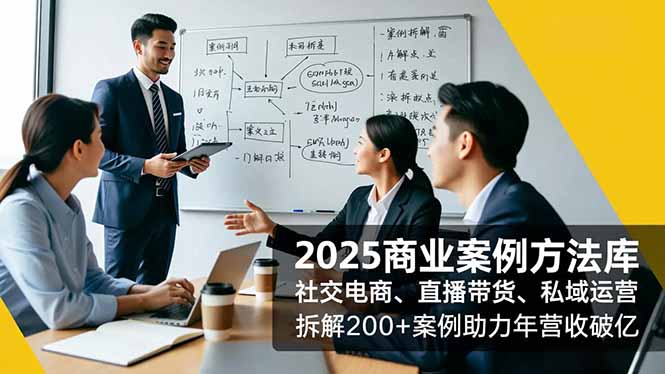 2025商业案例方法库，社交电商、直播带货、私域运营，拆解200+案例助力年营收破亿-拾涧工坊