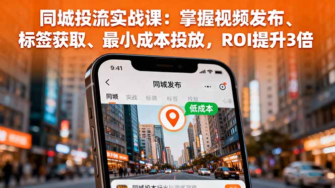 同城投流实战课：掌握视频发布、标签获取、最小成本投放，ROI提升3倍-拾涧工坊