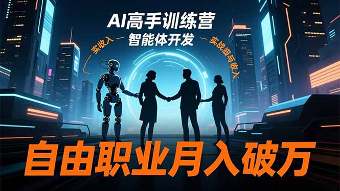 AI高手训练营3.0，ChatGPT，Midjourney，智能体开发，自由职业月入破万-拾涧工坊
