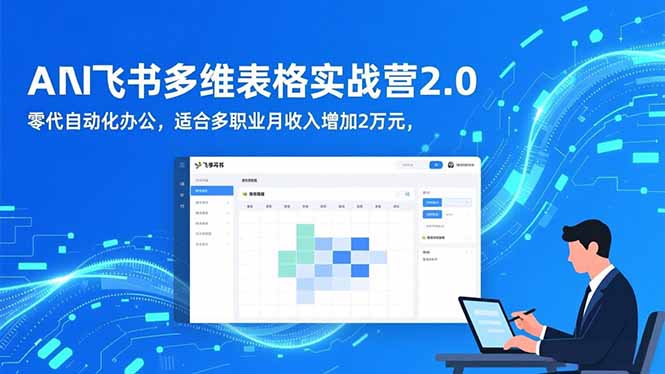 AI+飞书多维表格实战营2.0：零代码自动化办公，适合多职业月收入增加2万元-拾涧工坊