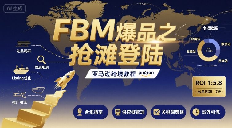 FBM爆品之抢滩登陆-亚马逊跨境教程-拾涧工坊