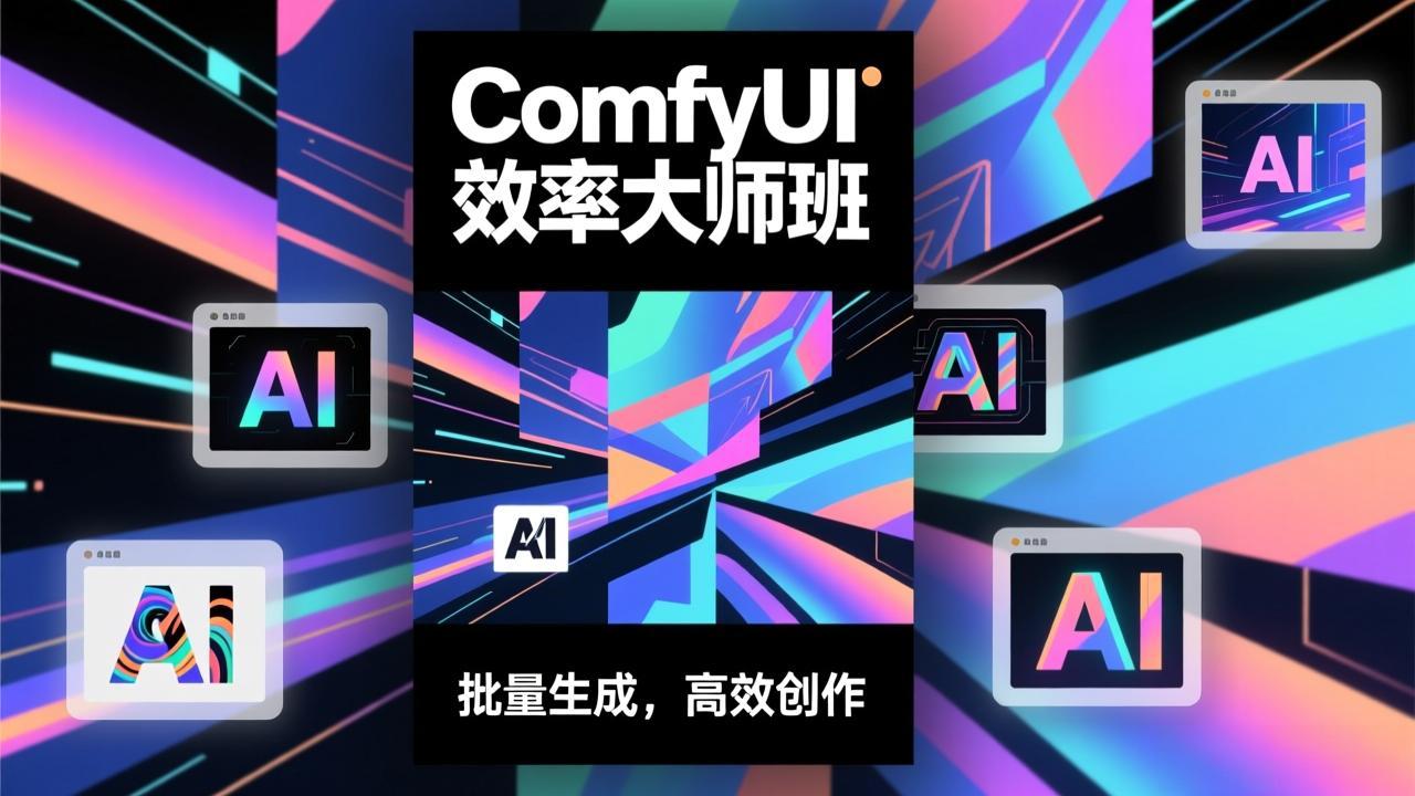 ComfyUI效率大师班：工作流搭建，批量生成，将个人AI出图效率提升5-10倍，月接单收入1-3万-拾涧工坊