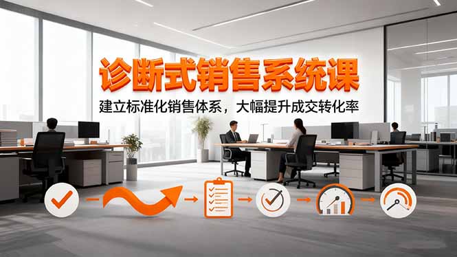 诊断式销售系统课，建立标准化销售体系，大幅提升成交转化率-拾涧工坊