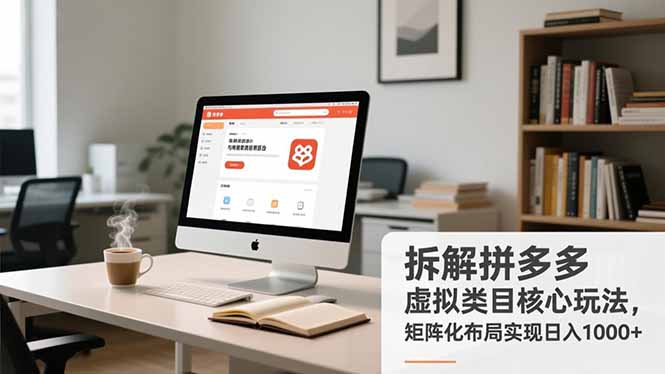 拆解拼多多虚拟类目核心玩法，矩阵化布局实现日入1000+-拾涧工坊