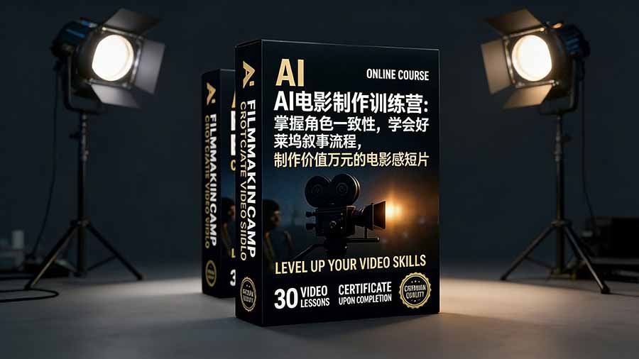 AI电影制作训练营：掌握角色一致性，学会好莱坞叙事流程，制作价值万元的电影感短片-拾涧工坊