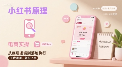 小红书原理以及详细实操流程，小红书电商教程-拾涧工坊