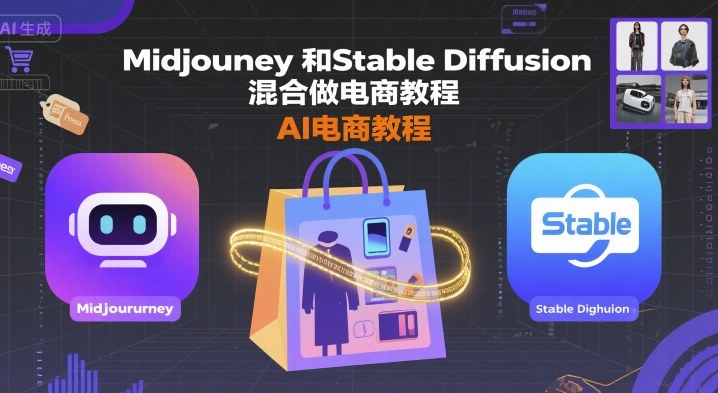 Midjourney和Stable Diffusion混合做电商教程-ai电商教程-拾涧工坊