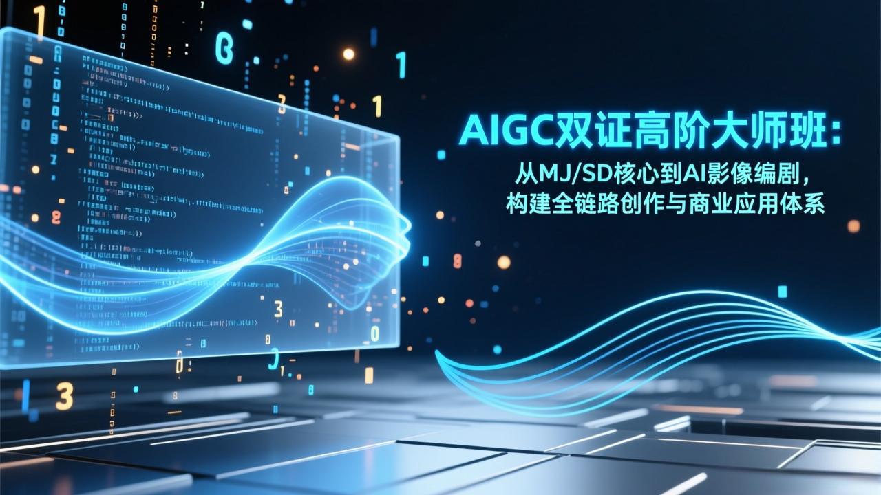 AIGC双证高阶大师班：从MJ/SD核心到AI影像编剧，构建全链路创作与商业应用体系-拾涧工坊