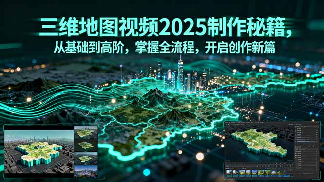 三维地图视频2025制作秘籍，从基础到高阶，掌握全流程，开启创作新篇-拾涧工坊