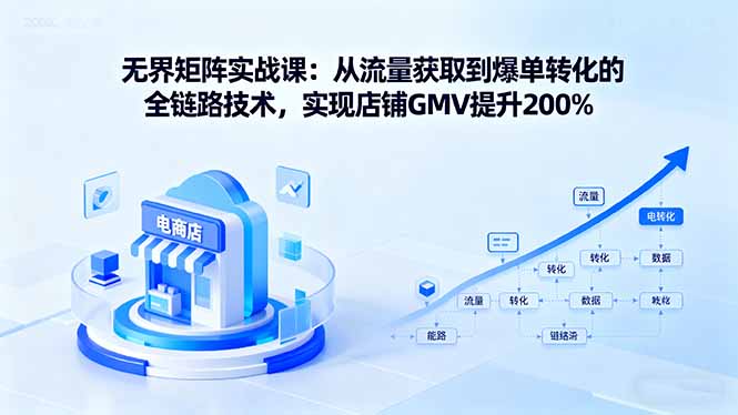 无界矩阵实战课：从流量获取到爆单转化的全链路技术，实现店铺GMV提升200%-拾涧工坊
