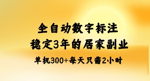 全自动数字标注，稳定3年的蓝海项目，居家也能矩阵开干的副业，单机日入3张+【揭秘】-拾涧工坊