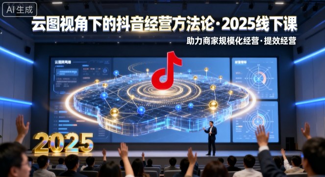 云图视角下的抖音经营方法论，2025线下课，助力商家规模化经营，提效经营(录音+字幕)-拾涧工坊