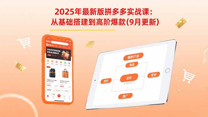 2025年最新版拼多多实战课：从基础搭建到高阶爆款(9月更新-拾涧工坊