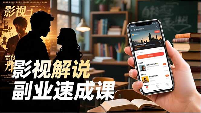 Tk影视解说副业速成课，软件安装、全流程实操、爆款预设，新手两周变现-拾涧工坊