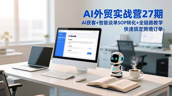 AI外贸实战营27期，AI获客+智能谈单+SOP转化+全链路教学，快速搞定跨境订单-拾涧工坊