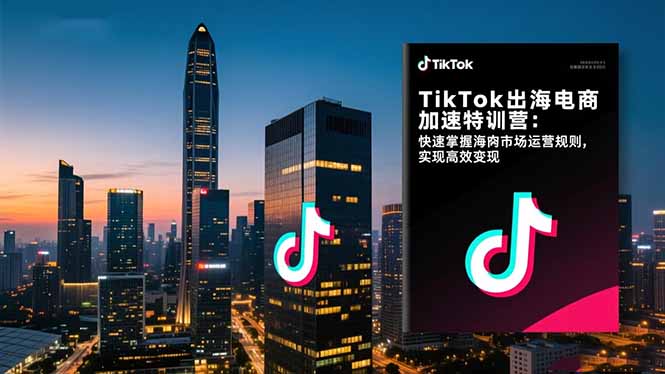 TikTok出海电商加速特训营：快速掌握海外市场运营规则，实现高效变现-拾涧工坊