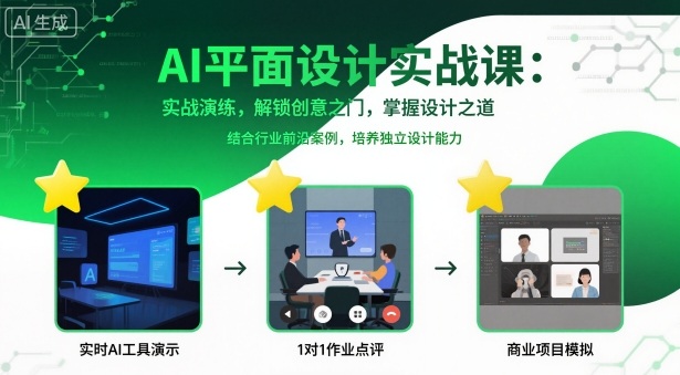 AI平面设计实战课，实战演练，解锁创意之门，掌握设计之道-拾涧工坊