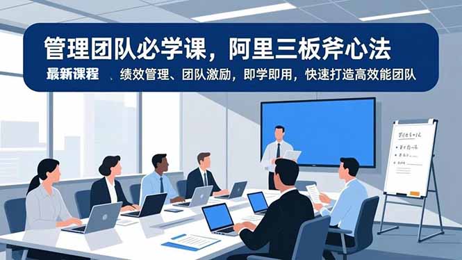 管理团队必学课，阿里三板斧心法、绩效管理、团队激励，即学即用，快速打造高效能团队-拾涧工坊