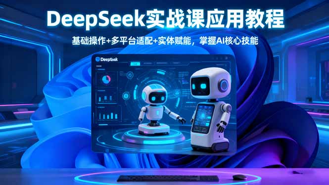 DeepSeek实战课应用教程、基础操作+多平台适配+实体赋能，掌握AI核心技能-拾涧工坊